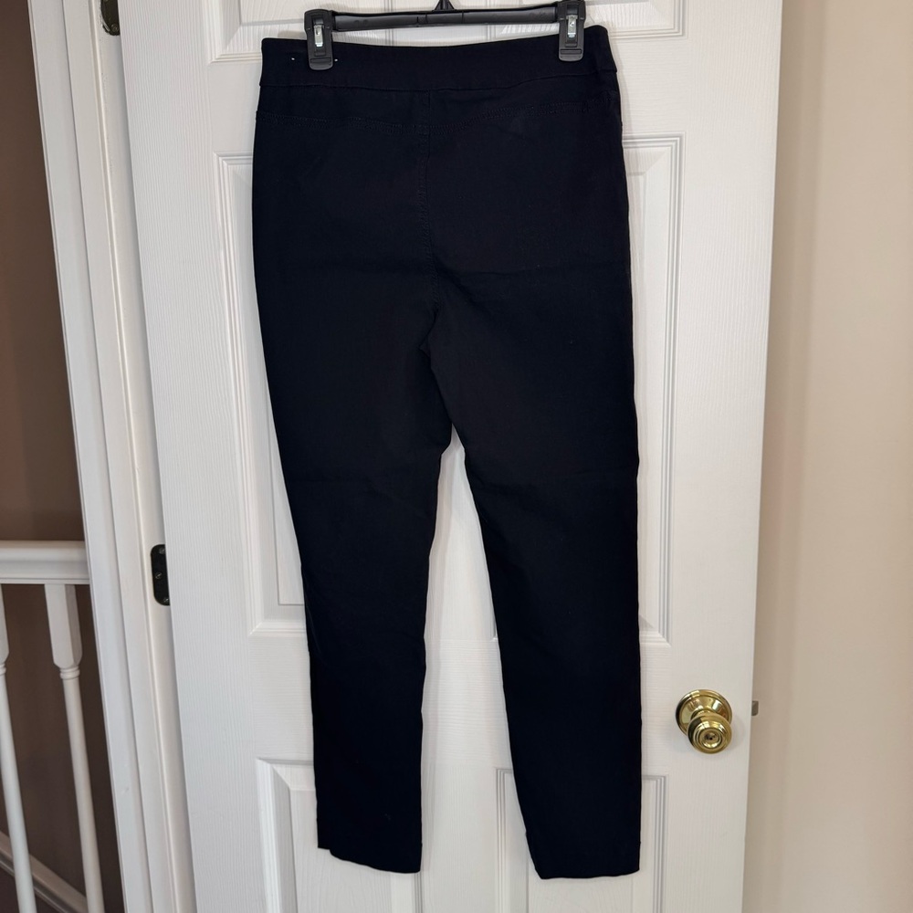 Soft Surroundings Black Pull-On Stretch Straight Leg Dress Pants Size Medium - Picture 3 of 6